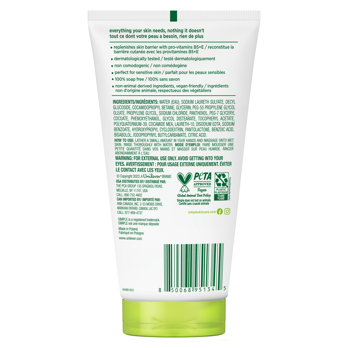 Kind To Skin Moisturizing Facial Wash